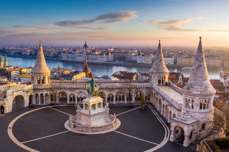 Fisherman's Bastion overlooking the Danube and Budapest